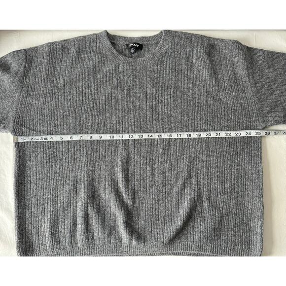 DKNY Rib Knit Sweater in Heather Grey Plus Size XXL - Picture 7 of 8